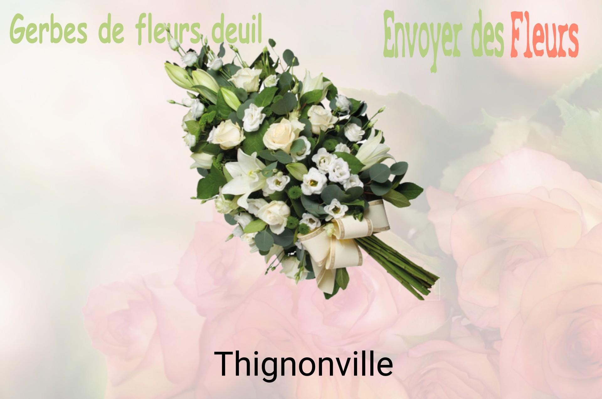 Gerbe de fleurs de deuil livrée à Thignonville